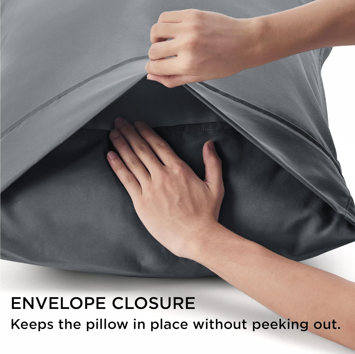 100% Polyester Microfiber Cooling Pillow Case Covers with Envelop Closure