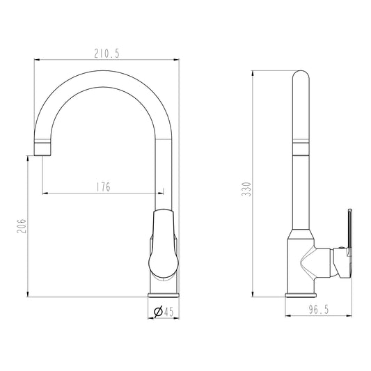 High Flow Splash-proof Kitchen Faucet