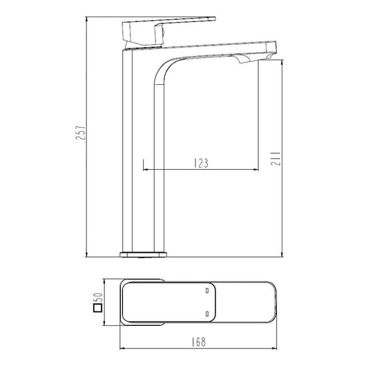Bathroom square Tall Tap
