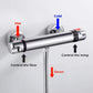 Chrome Thermostatic Shower Mixer, Wall Mounted Shower Mixer Valve Anti Scald Tap, Hot & Cold Water Mixer Intelligent Constant Temperature