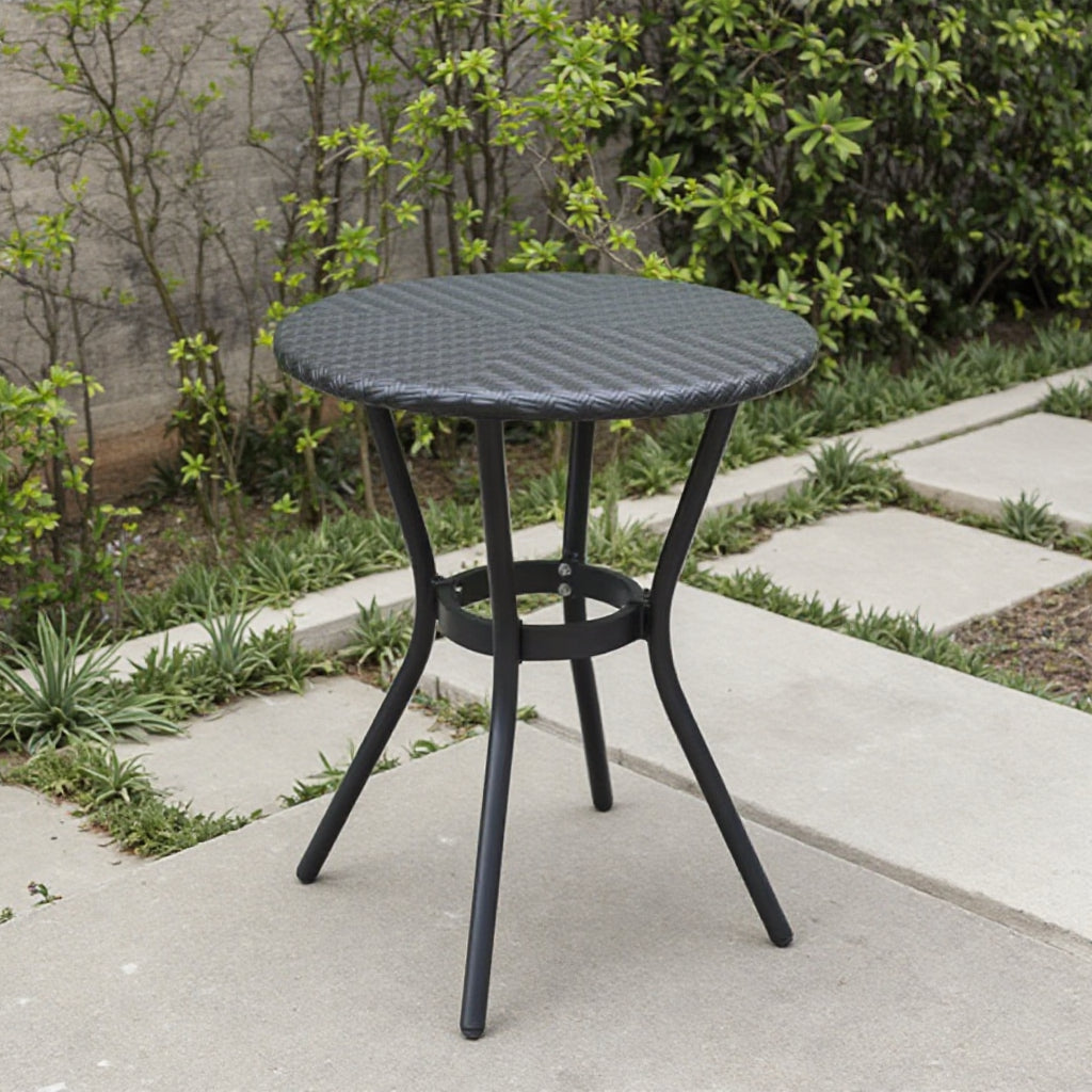 3 Pieces CafeRattan Garden Dining Table and Chairs Set