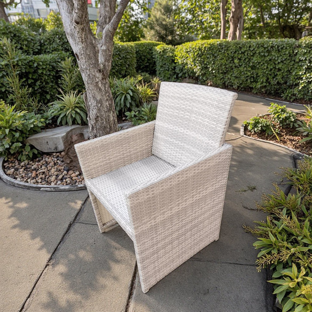 Modern Outdoor Aluminum Rattan Dining Table Set