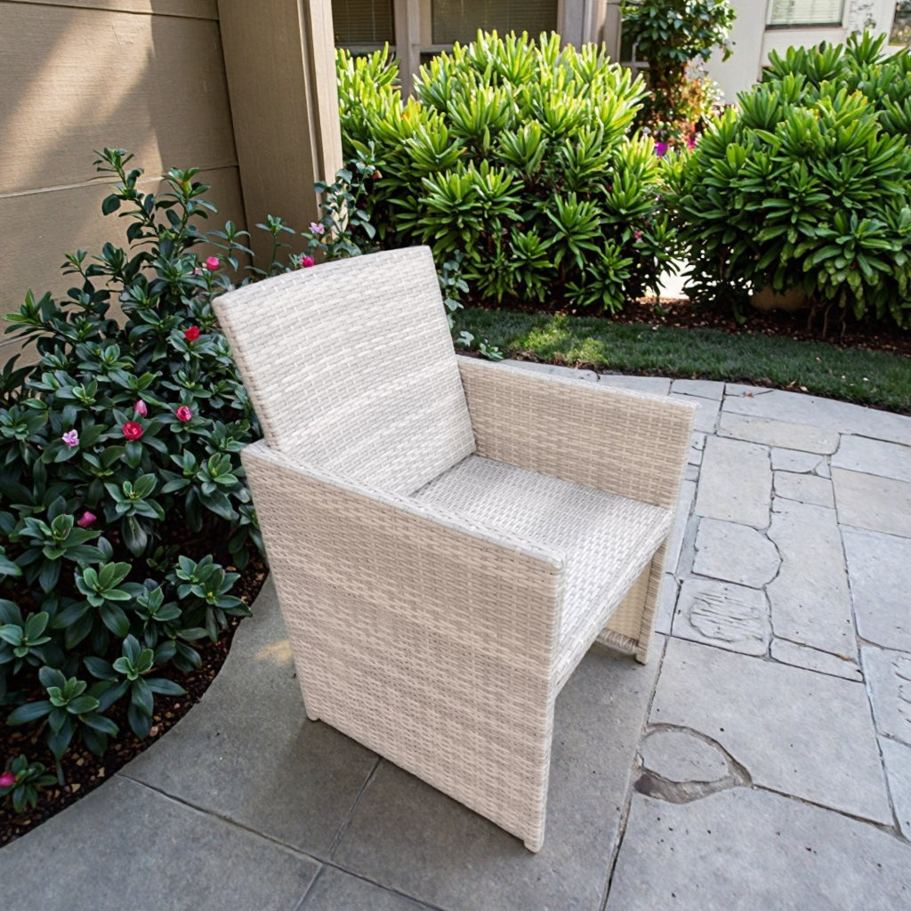 Modern Outdoor Aluminum Rattan Dining Table Set