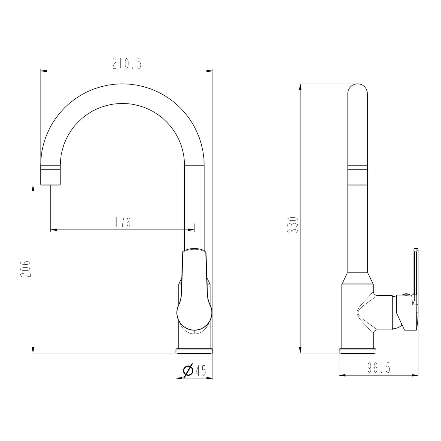 High Flow Splash-proof Kitchen Faucet