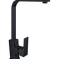 Matte Black Brass High Flow Square Single Handle Kitchen Sink Faucet